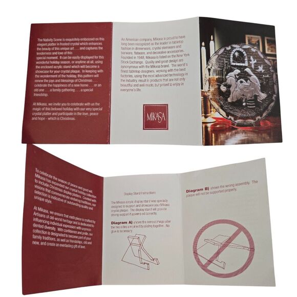 Rejoice Nativity Plaque Plate Holy Family from Mikasa 15" Vintage 1980s EUC - Picture 4 of 7